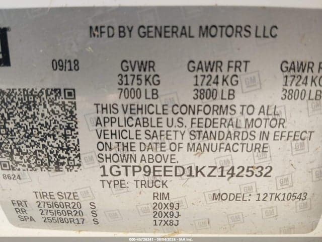 2019 GMC SIERRA 1500 AT4 9