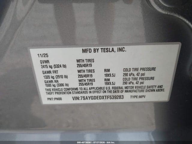 2026 TESLA MODEL Y PREMIUM REAR-WHEEL DRIVE/REAR-WHEEL DRIVE 9