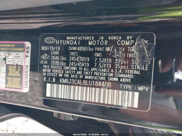 2020 HYUNDAI TUCSON SPORT 9