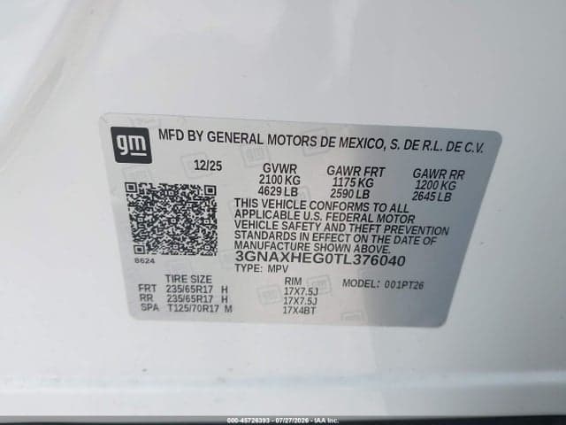 2026 CHEVROLET EQUINOX FWD LT 9
