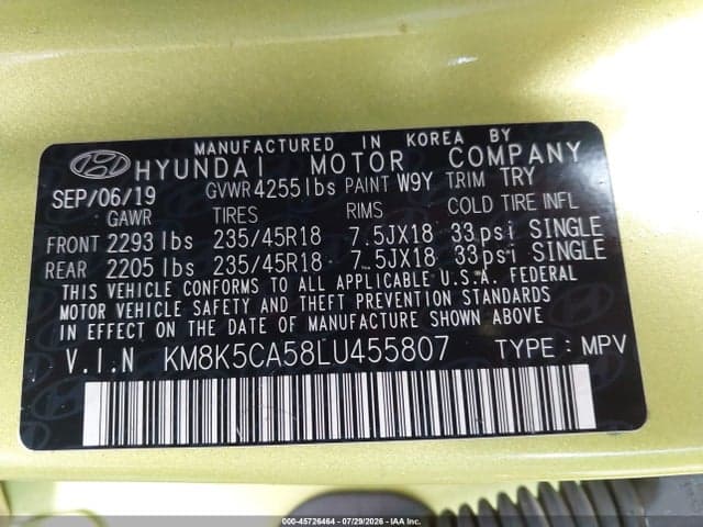 2020 HYUNDAI KONA ULTIMATE 9