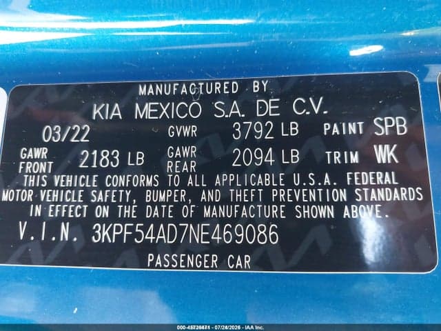 2022 KIA FORTE GT-LINE 9