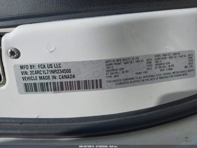 2022 CHRYSLER PACIFICA HYBRID TOURING L 9