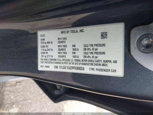2023 TESLA MODEL 3 REAR-WHEEL DRIVE 9