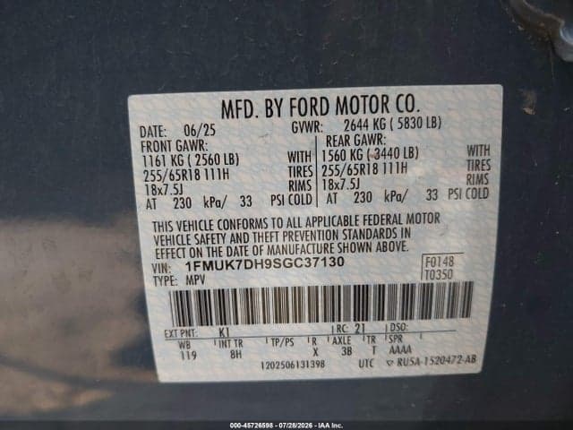 2025 FORD EXPLORER ACTIVE 9