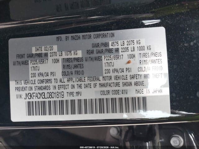 2020 MAZDA CX-5 TOURING 9