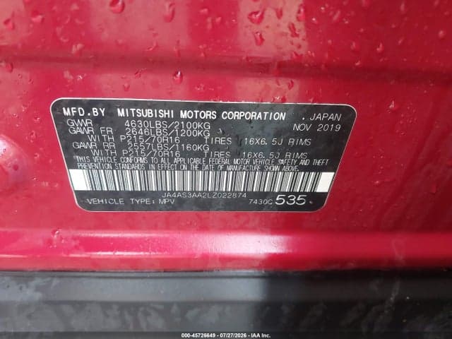 2020 MITSUBISHI ECLIPSE CROSS ES 1.5T 9