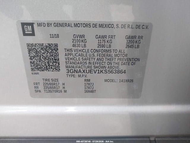 2019 CHEVROLET EQUINOX LT 9