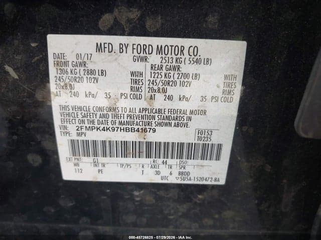 2017 FORD EDGE TITANIUM 9