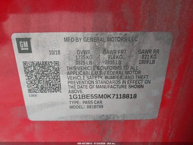 2019 CHEVROLET CRUZE LT 9