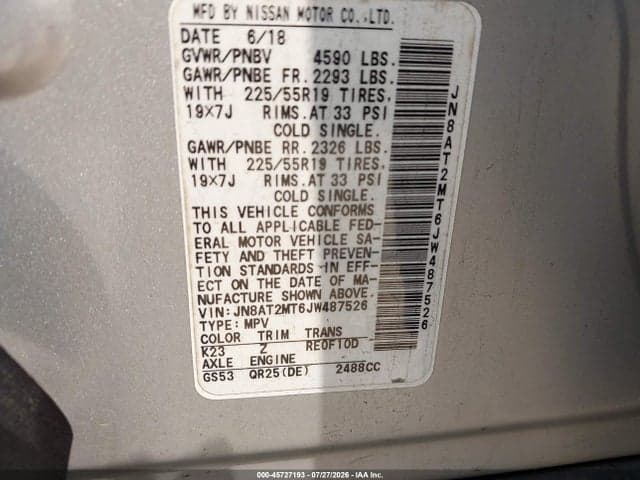 2018 NISSAN ROGUE SL 9