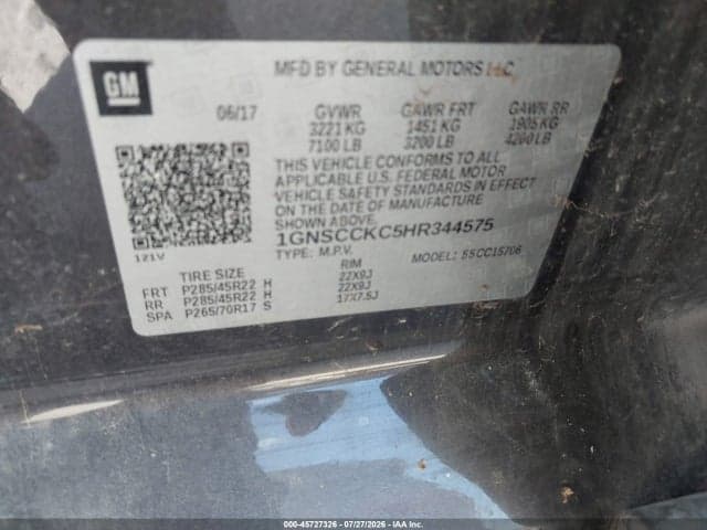 2017 CHEVROLET TAHOE PREMIER 9
