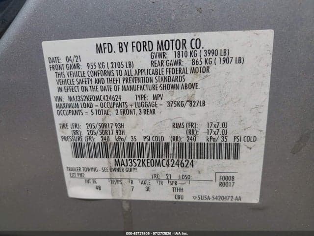 2021 FORD ECOSPORT TITANIUM 9