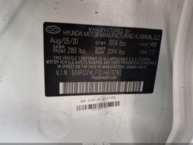 2020 HYUNDAI ELANTRA SE 9