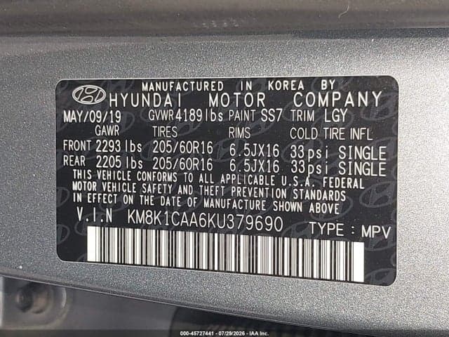 2019 HYUNDAI KONA SE 9