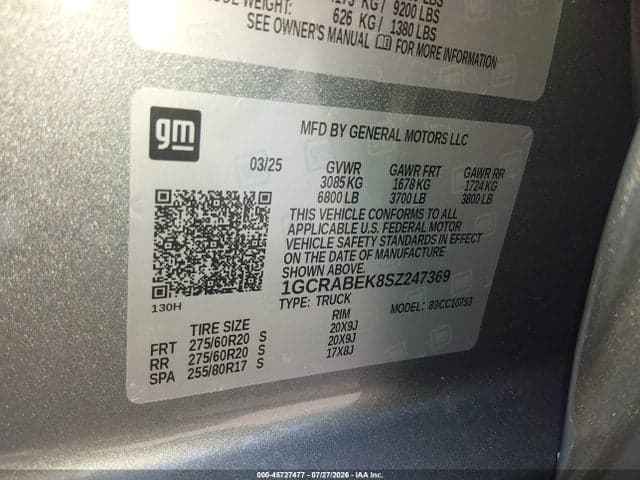2025 CHEVROLET SILVERADO 1500 2WD STANDARD BED CUSTOM 9