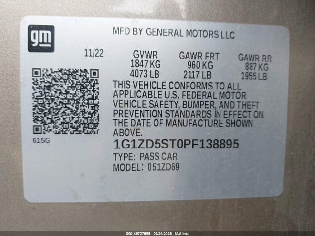 2023 CHEVROLET MALIBU FWD 1LT 9