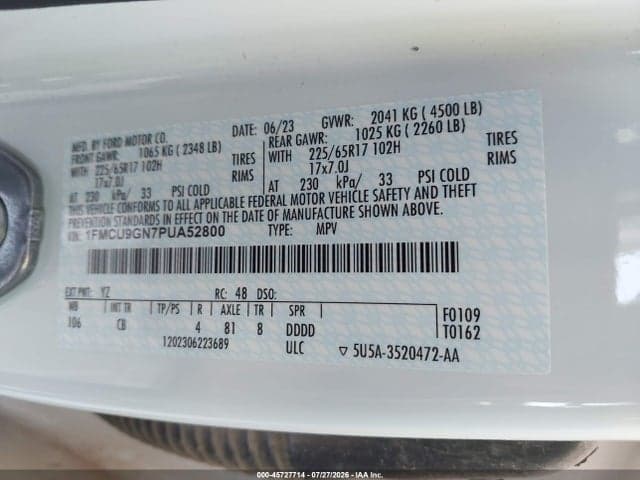 2023 FORD ESCAPE ACTIVE 9