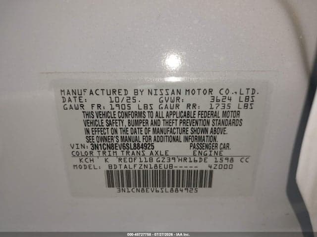 2025 NISSAN VERSA 1.6 SV 9