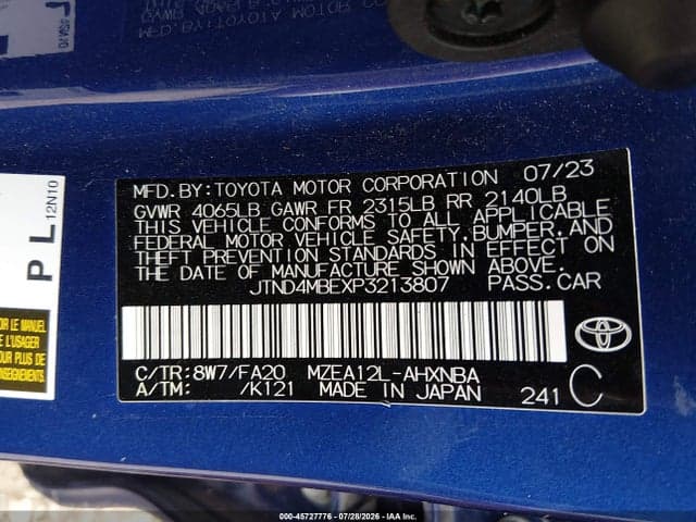 2023 TOYOTA COROLLA SE 9