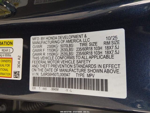 2026 HONDA CR-V HYBRID AWD SPORT 9