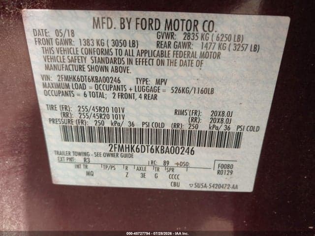 2019 FORD FLEX LIMITED 9