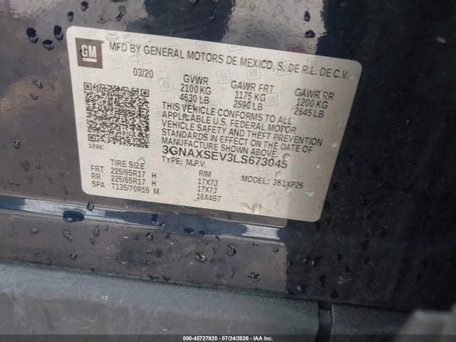2020 CHEVROLET EQUINOX AWD LS 9