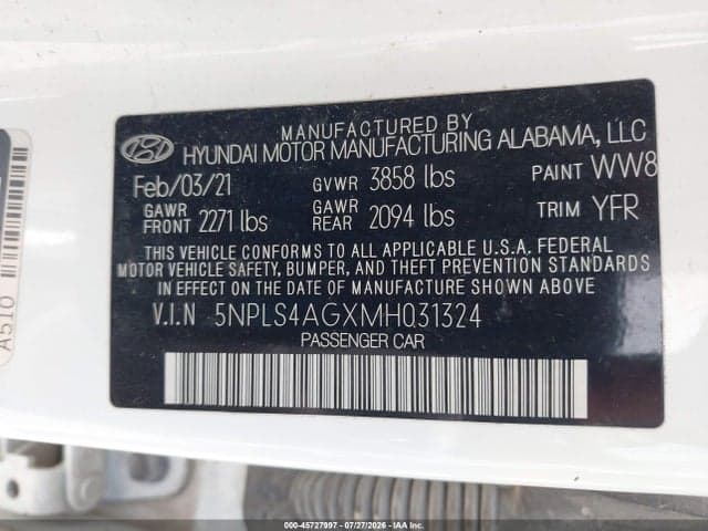2021 HYUNDAI ELANTRA SEL 9