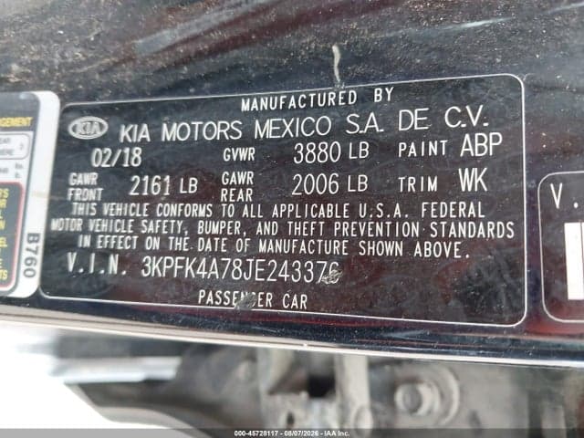 2018 KIA FORTE LX 9