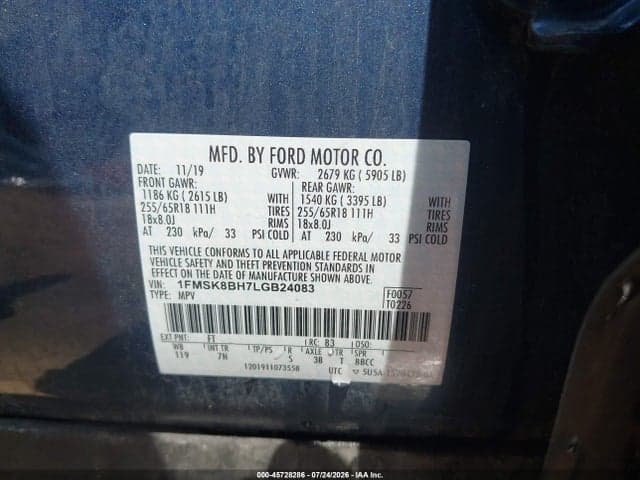 2020 FORD EXPLORER 9