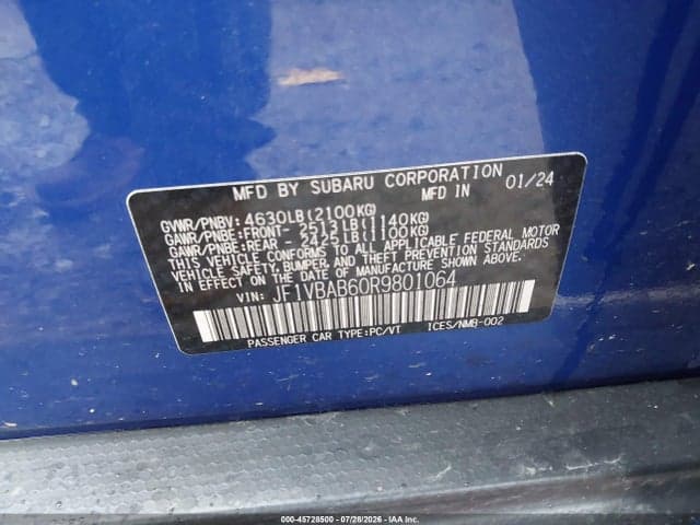 2024 SUBARU WRX 9
