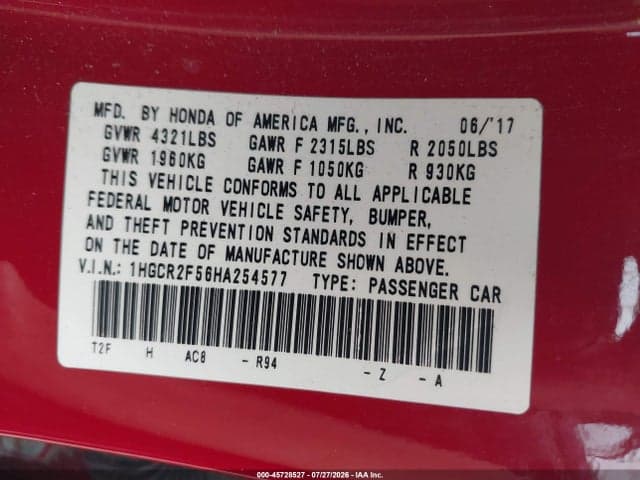 2017 HONDA ACCORD SPORT 9