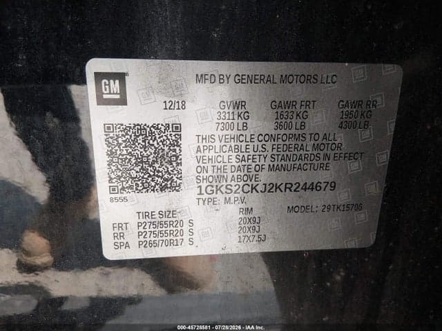 2019 GMC YUKON DENALI 9