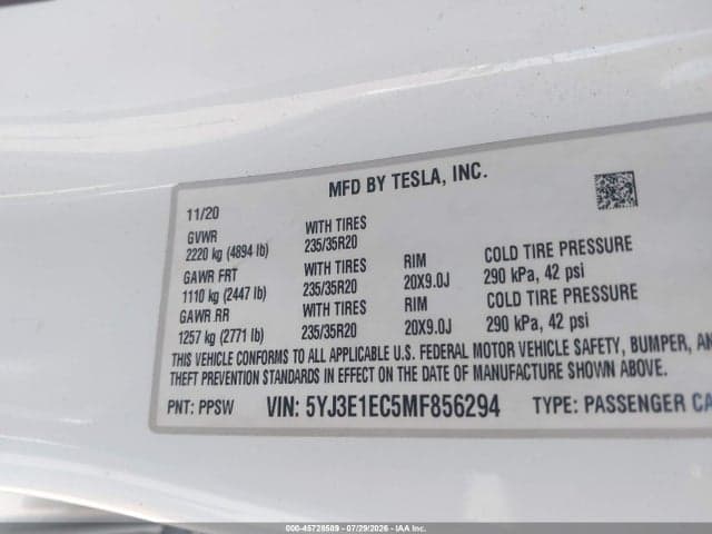 2021 TESLA MODEL 3 PERFORMANCE DUAL MOTOR ALL-WHEEL DRIVE 9