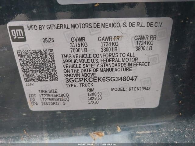 2025 CHEVROLET SILVERADO 1500 4WD SHORT BED CUSTOM TRAIL BOSS 9