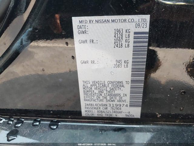 2024 NISSAN ALTIMA SR FWD 9