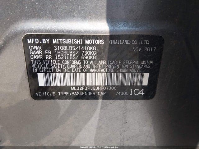 2018 MITSUBISHI MIRAGE G4 ES 9