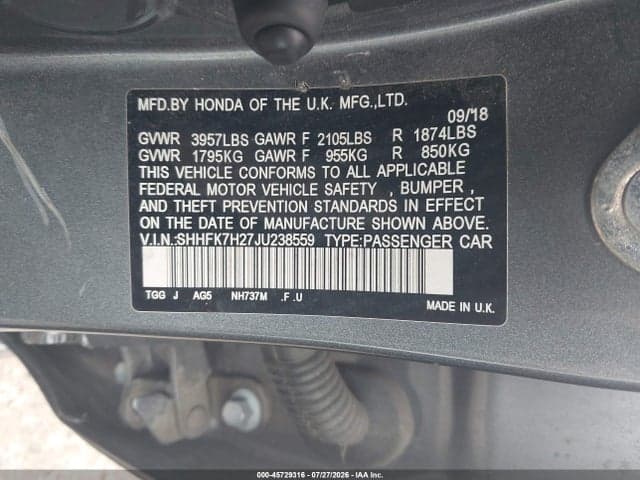 2018 HONDA CIVIC LX 9