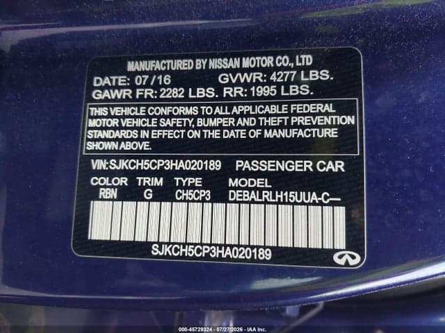 2017 INFINITI QX30 PREMIUM 9