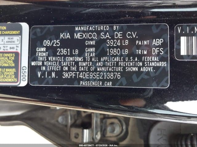 2025 KIA K4 LXS 9
