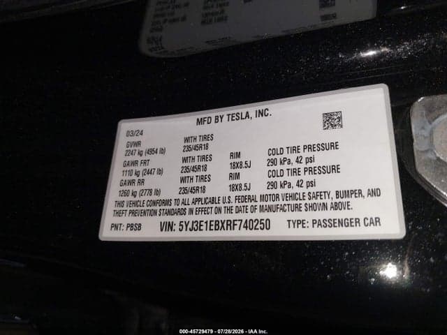 2024 TESLA MODEL 3 LONG RANGE DUAL MOTOR ALL-WHEEL DRIVE 9