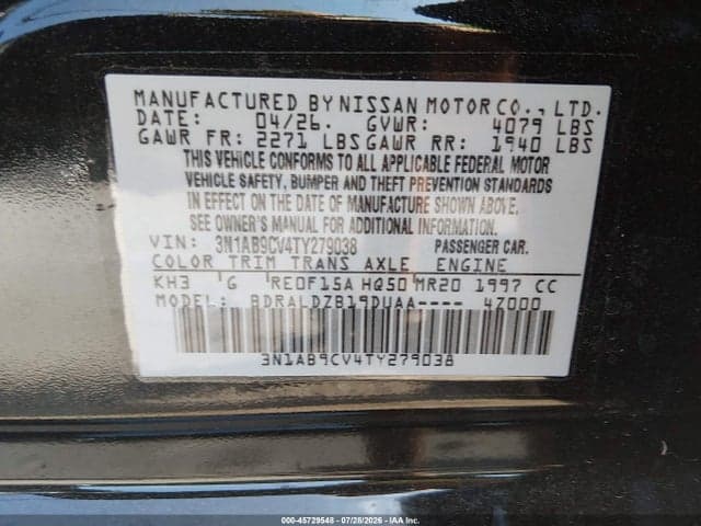 2026 NISSAN SENTRA SV 9