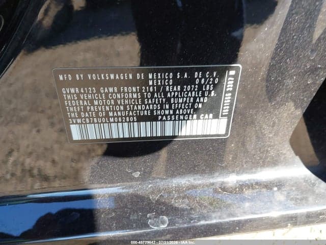 2020 VOLKSWAGEN JETTA 1.4T R-LINE/1.4T S/1.4T SE 9