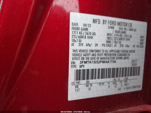 2023 FORD MUSTANG MACH-E SELECT 9