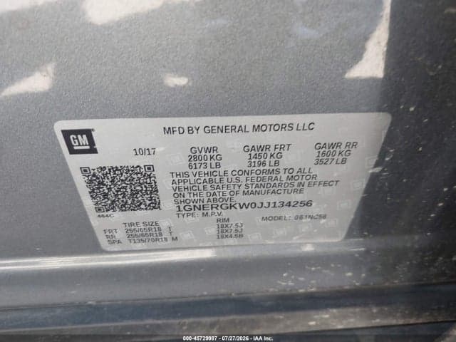2018 CHEVROLET TRAVERSE LT CLOTH 9