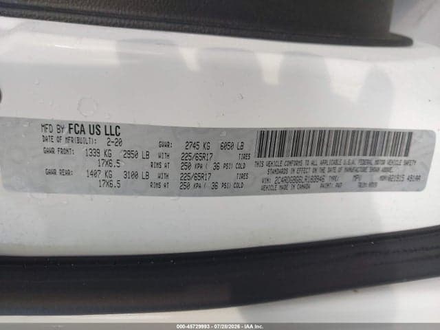 2020 DODGE GRAND CARAVAN SE PLUS 9
