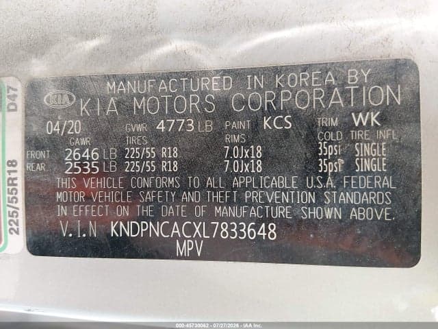 2020 KIA SPORTAGE EX 9