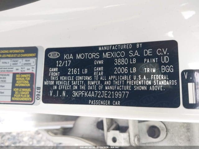 2018 KIA FORTE LX 9