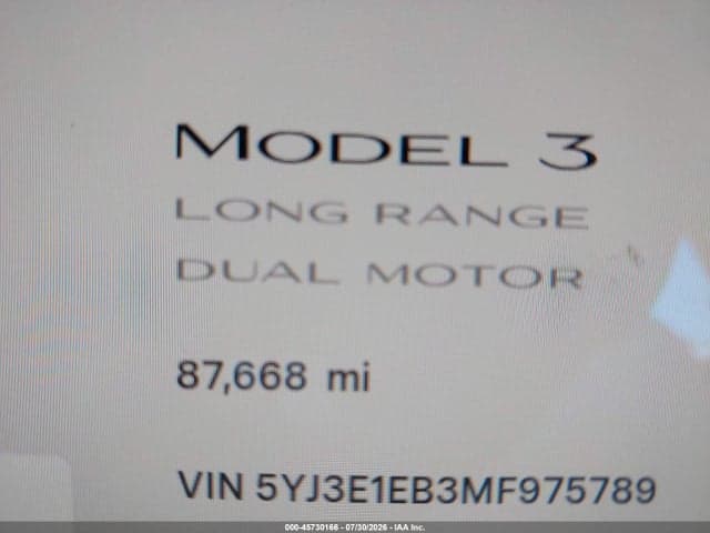 2021 TESLA MODEL 3 LONG RANGE DUAL MOTOR ALL-WHEEL DRIVE 7