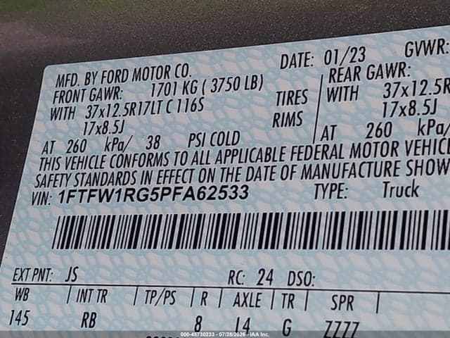 2023 FORD F-150 RAPTOR 9